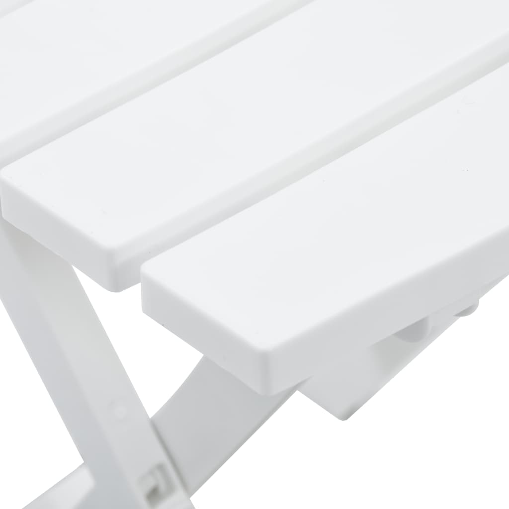 Gartentisch Klappbar 45,5 x 38,5 x 50 cm Weiss